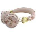 Wireless over-ear headphones Guess ENC GUBH70EPOSMW Peony Script Round Shape brown