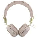 Wireless over-ear headphones Guess ENC GUBH70EPOSMW Peony Script Round Shape brown