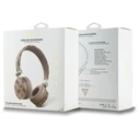 Wireless over-ear headphones Guess ENC GUBH70EPOSMW Peony Script Round Shape brown