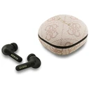 Wireless TWS in-ear headphones ENC Guess 4G Classic Metal Logo pink