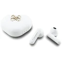 Wireless TWS in-ear headphones Guess 4G Metal Logo white