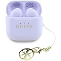 Wireless TWS in-ear headphones Guess Glossy Effect Printed Classic Logo & Charm lavender