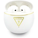 Wireless TWS in-ear headphones Guess Gold Line Triangle white
