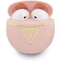 Wireless TWS in-ear headphones Guess Gold Line Triangle pink