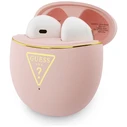 Wireless TWS in-ear headphones Guess Gold Line Triangle pink