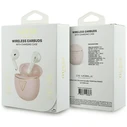 Wireless TWS in-ear headphones Guess Gold Line Triangle pink