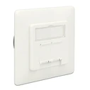 Modular Wall Outlet DeLOCK Δικτύου, Cat.6A, 2x LSA, 2 Port