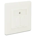 Πριζα δικτυου Delock Wall Outlet για Keystone 86219, 2 Port