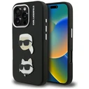 Karl Lagerfeld FW Grained Karl & Choupette Heads Pins Apple iPhone 16 Pro black