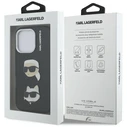 Karl Lagerfeld FW Grained Karl & Choupette Heads Pins Apple iPhone 16 Pro black