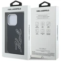 Karl Lagerfeld FW Grained Signature Logo Apple iPhone 16 Pro Max black