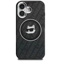 Karl Lagerfeld IML Choupette Head Logo MagSafe Apple iPhone 16 black