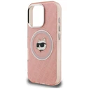 Karl Lagerfeld IML Choupette Head Logo MagSafe Apple iPhone 16 Pro pink