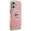 Karl Lagerfeld IML Choupette Head Logo MagSafe Apple iPhone 16 pink