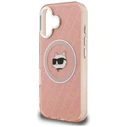 Karl Lagerfeld IML Choupette Head Logo MagSafe Apple iPhone 16 pink