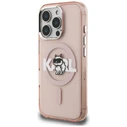 Karl Lagerfeld IML Choupette Sketch Logo MagSafe Apple iPhone 16 Pro Max pink