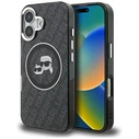 Karl Lagerfeld IML Glitter Karl & Choupette Heads Logo MagSafe Apple iPhone 16 black