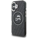 Karl Lagerfeld IML Glitter Karl & Choupette Heads Logo MagSafe Apple iPhone 16 black