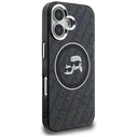Karl Lagerfeld IML Glitter Karl & Choupette Heads Logo MagSafe Apple iPhone 16 black