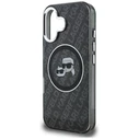 Karl Lagerfeld IML Glitter Karl & Choupette Heads Logo MagSafe Apple iPhone 16 black
