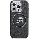 Karl Lagerfeld IML Glitter Karl & Choupette Heads Logo MagSafe Apple iPhone 16 Pro black