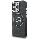 Karl Lagerfeld IML Glitter Karl & Choupette Heads Logo MagSafe Apple iPhone 16 Pro Max black