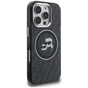 Karl Lagerfeld IML Glitter Karl & Choupette Heads Logo MagSafe Apple iPhone 16 Pro Max black