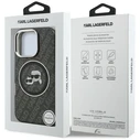 Karl Lagerfeld IML Glitter Karl & Choupette Heads Logo MagSafe Apple iPhone 16 Pro Max black