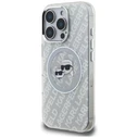 Karl Lagerfeld IML Glitter Karl & Choupette Heads Logo MagSafe Apple iPhone 16 Pro grey