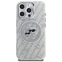 Karl Lagerfeld IML Glitter Karl & Choupette Heads Logo MagSafe Apple iPhone 16 Pro grey