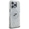 Karl Lagerfeld IML Glitter Karl & Choupette Heads Logo MagSafe Apple iPhone 16 Pro grey