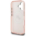 Karl Lagerfeld IML Glitter Karl & Choupette Heads Logo MagSafe Apple iPhone 16 pink