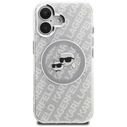 Karl Lagerfeld IML Glitter Karl & Choupette Heads Logo MagSafe Apple iPhone 16 grey