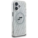 Karl Lagerfeld IML Glitter Karl & Choupette Heads Logo MagSafe Apple iPhone 16 grey