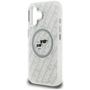Karl Lagerfeld IML Glitter Karl & Choupette Heads Logo MagSafe Apple iPhone 16 grey