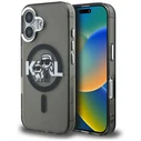 Karl Lagerfeld IML Glitter Karl & Choupette Sketch Logo MagSafe Apple iPhone 16 black