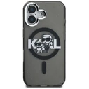 Karl Lagerfeld IML Glitter Karl & Choupette Sketch Logo MagSafe Apple iPhone 16 black