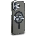 Karl Lagerfeld IML Glitter Karl & Choupette Sketch Logo MagSafe Apple iPhone 16 black