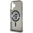 Karl Lagerfeld IML Glitter Karl & Choupette Sketch Logo MagSafe Apple iPhone 16 black