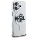 Karl Lagerfeld IML Glitter Karl & Choupette Sketch Logo MagSafe Apple iPhone 16 clear