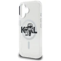 Karl Lagerfeld IML Glitter Karl & Choupette Sketch Logo MagSafe Apple iPhone 16 clear