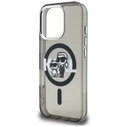 Karl Lagerfeld IML Glitter Karl & Choupette Sketch Logo MagSafe Apple iPhone 16 Pro black