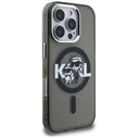 Karl Lagerfeld IML Glitter Karl & Choupette Sketch Logo MagSafe Apple iPhone 16 Pro Max black