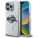 Karl Lagerfeld IML Glitter Karl & Choupette Sketch Logo MagSafe Apple iPhone 16 Pro Max clear