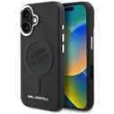 Karl Lagerfeld Initial & Metal Logo MagSafe Apple iPhone 16 black