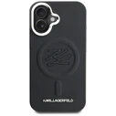 Karl Lagerfeld Initial & Metal Logo MagSafe Apple iPhone 16 black