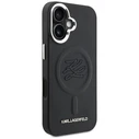 Karl Lagerfeld Initial & Metal Logo MagSafe Apple iPhone 16 black