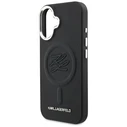 Karl Lagerfeld Initial & Metal Logo MagSafe Apple iPhone 16 black