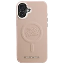 Karl Lagerfeld Initial & Metal Logo MagSafe Apple iPhone 16 Plus pink