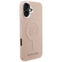 Karl Lagerfeld Initial & Metal Logo MagSafe Apple iPhone 16 Plus pink
